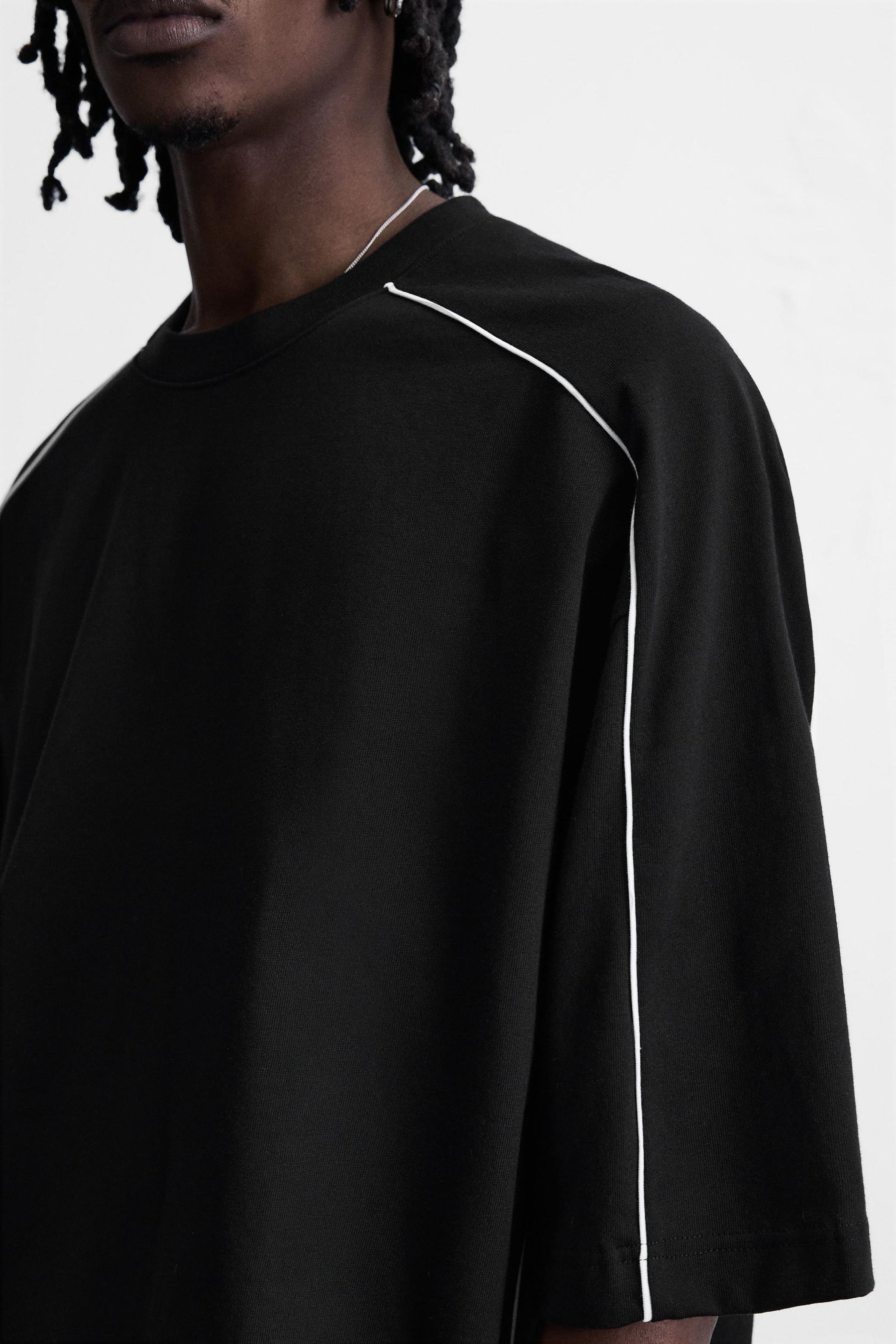 SWEATSHIRT WITH CONTRAST PIPING - Image 6