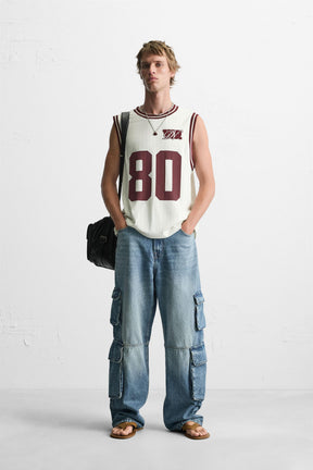 CONTRAST VARSITY TANK TOP - Image 1