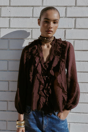 Ruffled Fashion Blouse