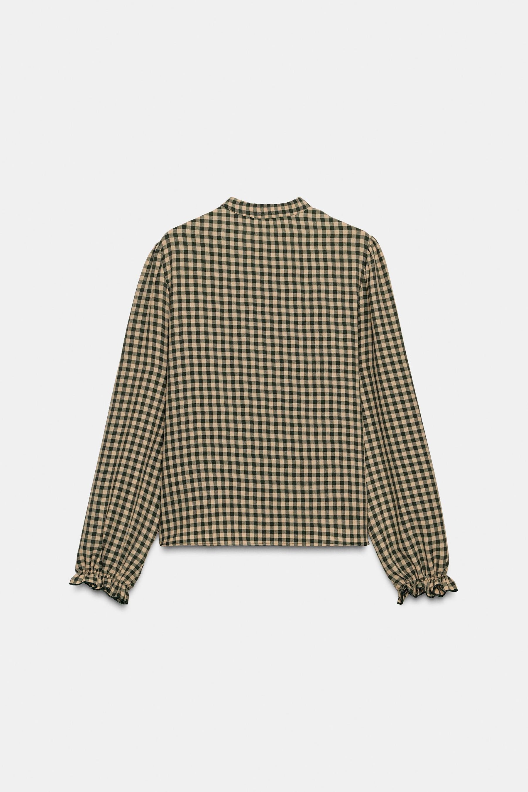 Ruffled Gingham Blouse
