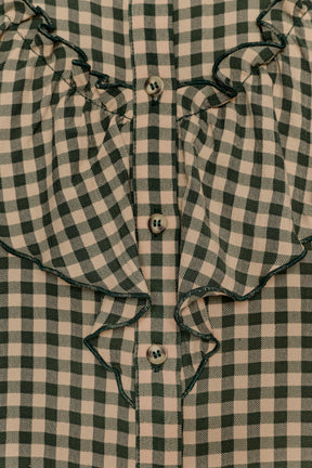 Ruffled Gingham Blouse