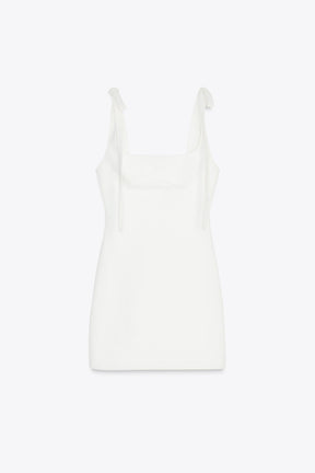 Bow-Detailed Short Dress