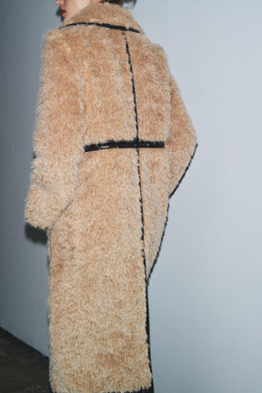 LONG FAUX SHEARLING COAT - LIMITED EDITION - Image 3