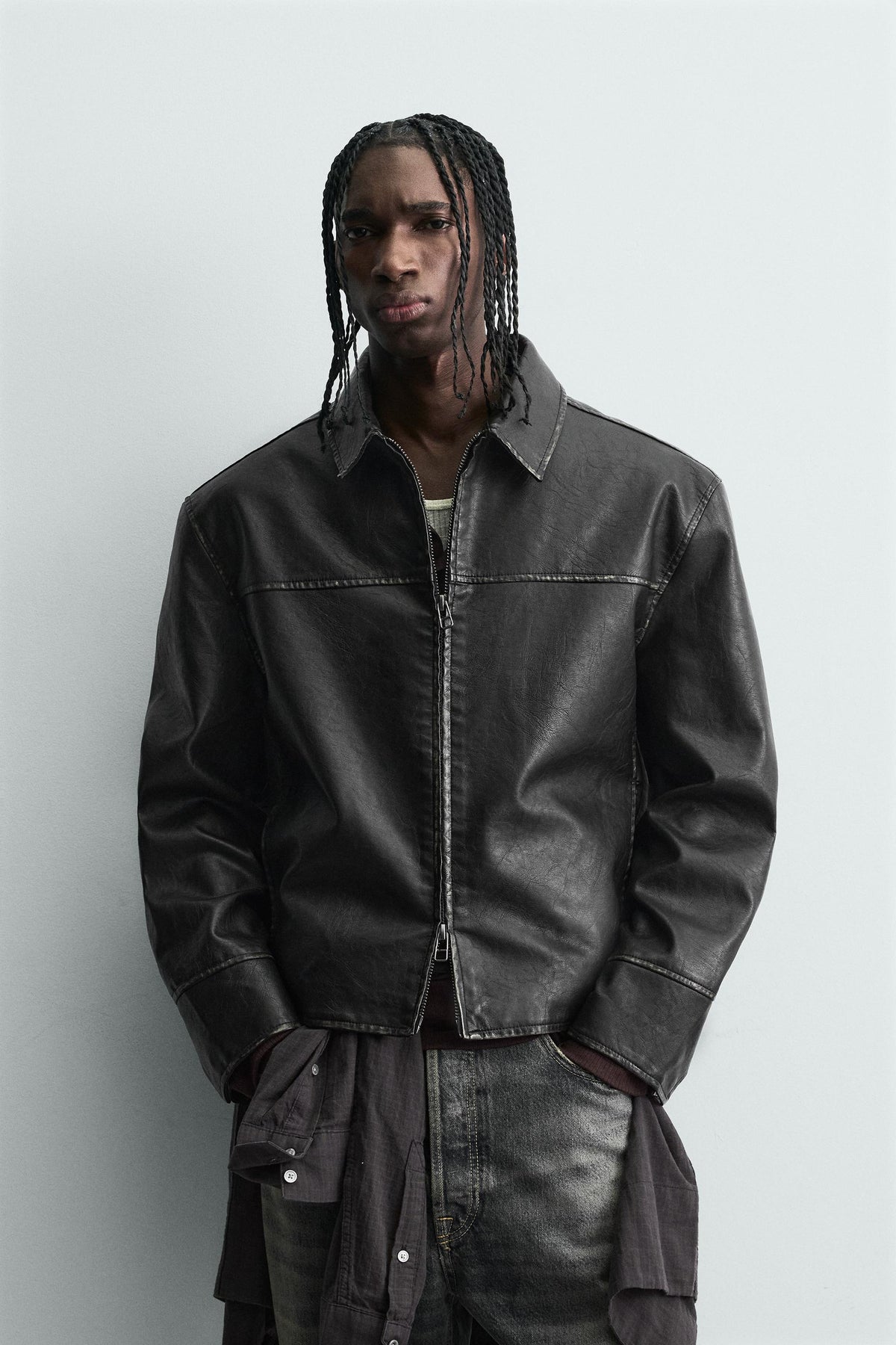 Faux Leather Jacket