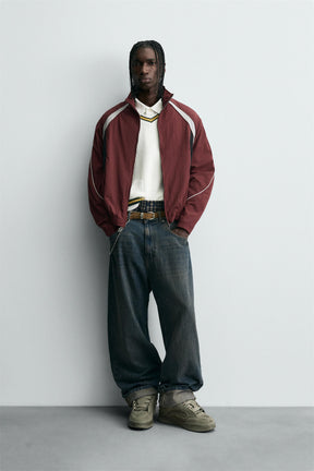 CONTRAST COLOUR BLOCK TECHNICAL JACKET - Image 1