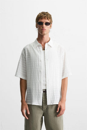 TEXTURED CHECK SHIRT - Image 2
