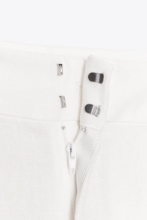 Pleated Linen Blend Trousers