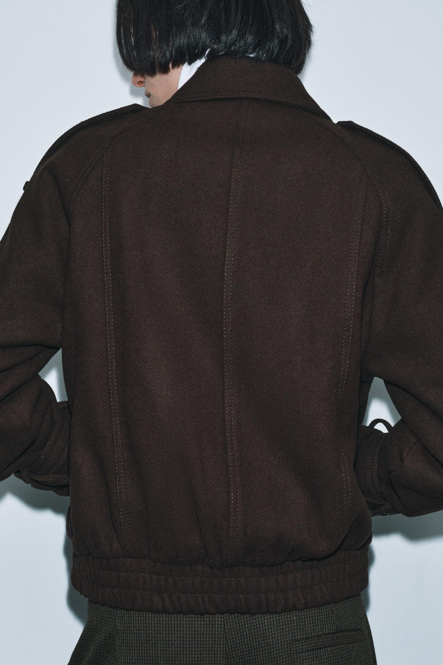 Wollmischungsjacke mit