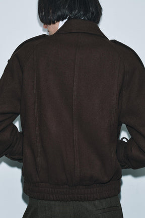 Wollmischungsjacke mit