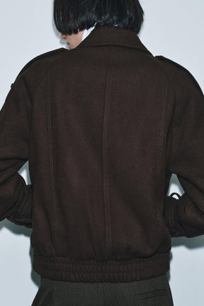 WOOL BLEND JACKET WITH FUR COLLAR - Image 5