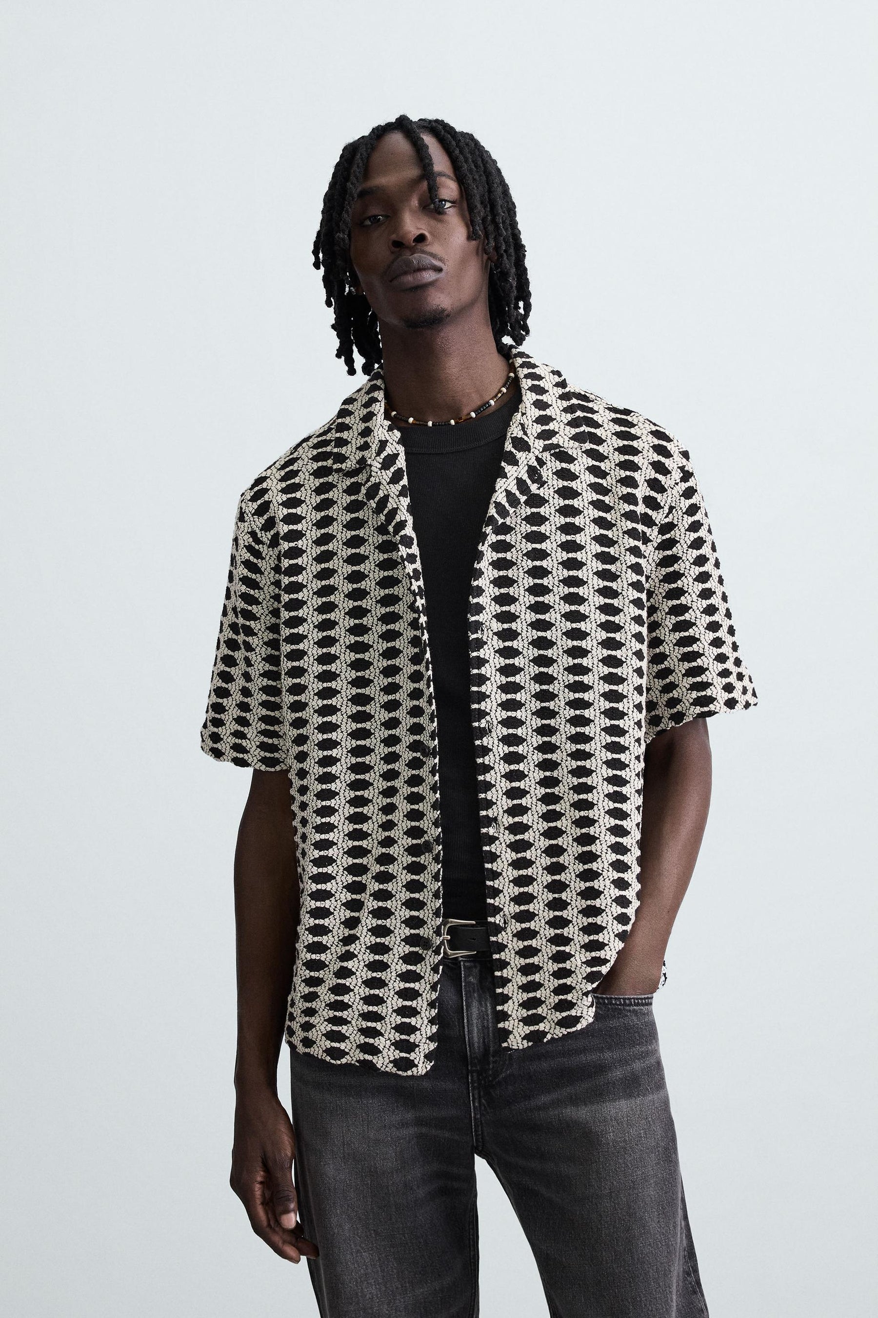 CONTRAST JACQUARD SHIRT - Image 2