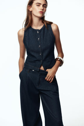 WIDE-LEG MID-WAIST JEANS