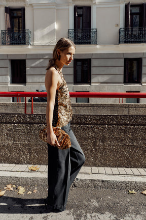 Weit geschnittene High-Waist-Jeans