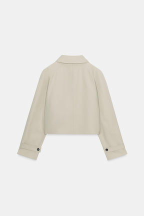 WATER-REPELLENT SHORT TRENCH COAT ZW COLLECTION - Image 7