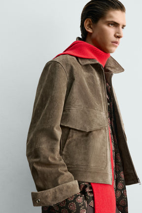 Boxy Suede Jacket