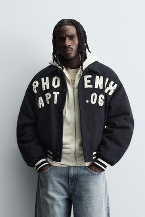 PATCHED QUILTED BOMBER JACKET - Image 2