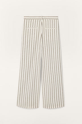 Striped Linen Blend Trousers