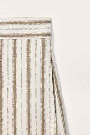 Striped Linen Blend Trousers