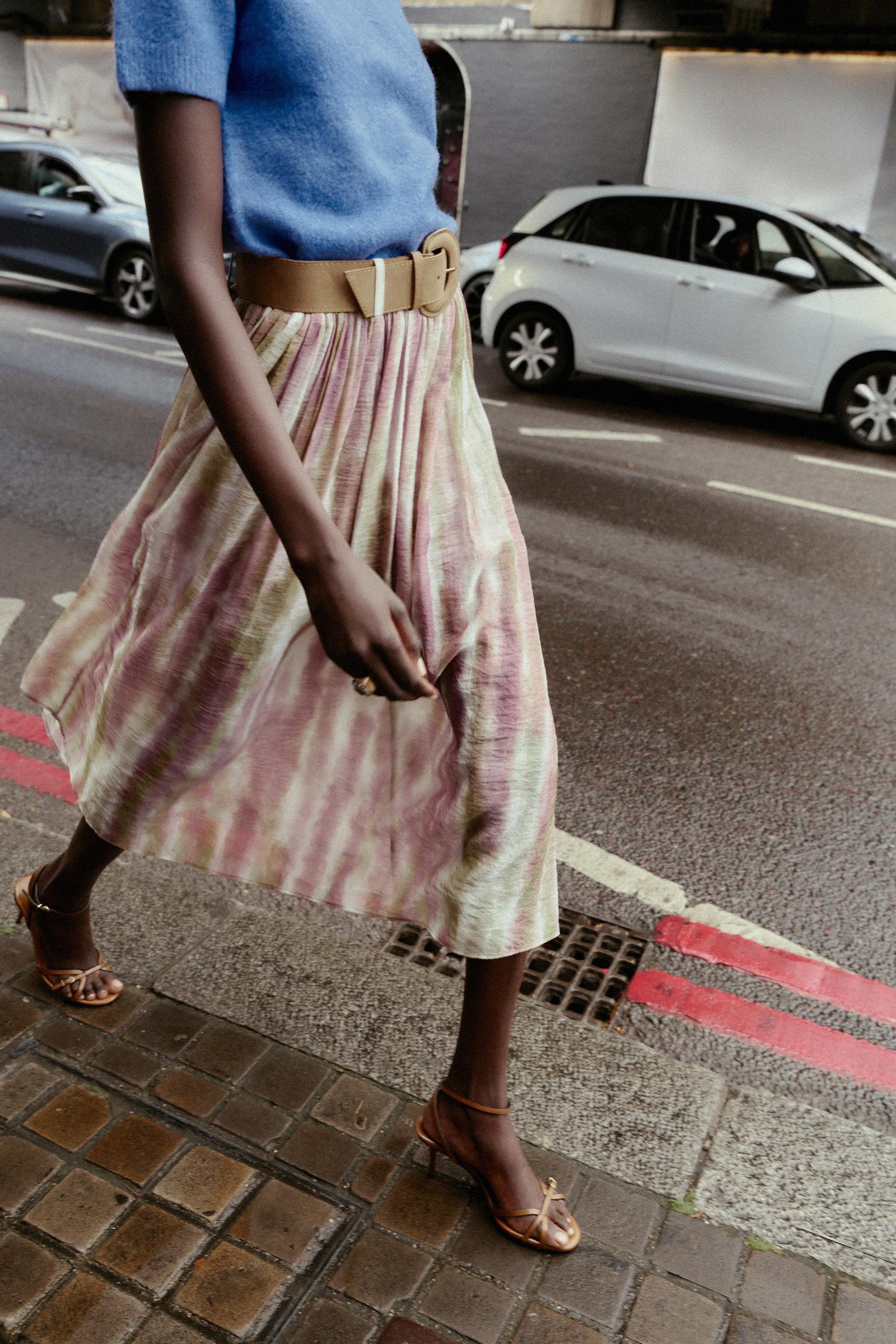 PRINTED MIDI SKIRT