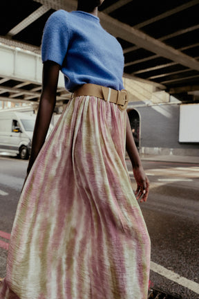 PRINTED MIDI SKIRT