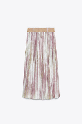PRINTED MIDI SKIRT