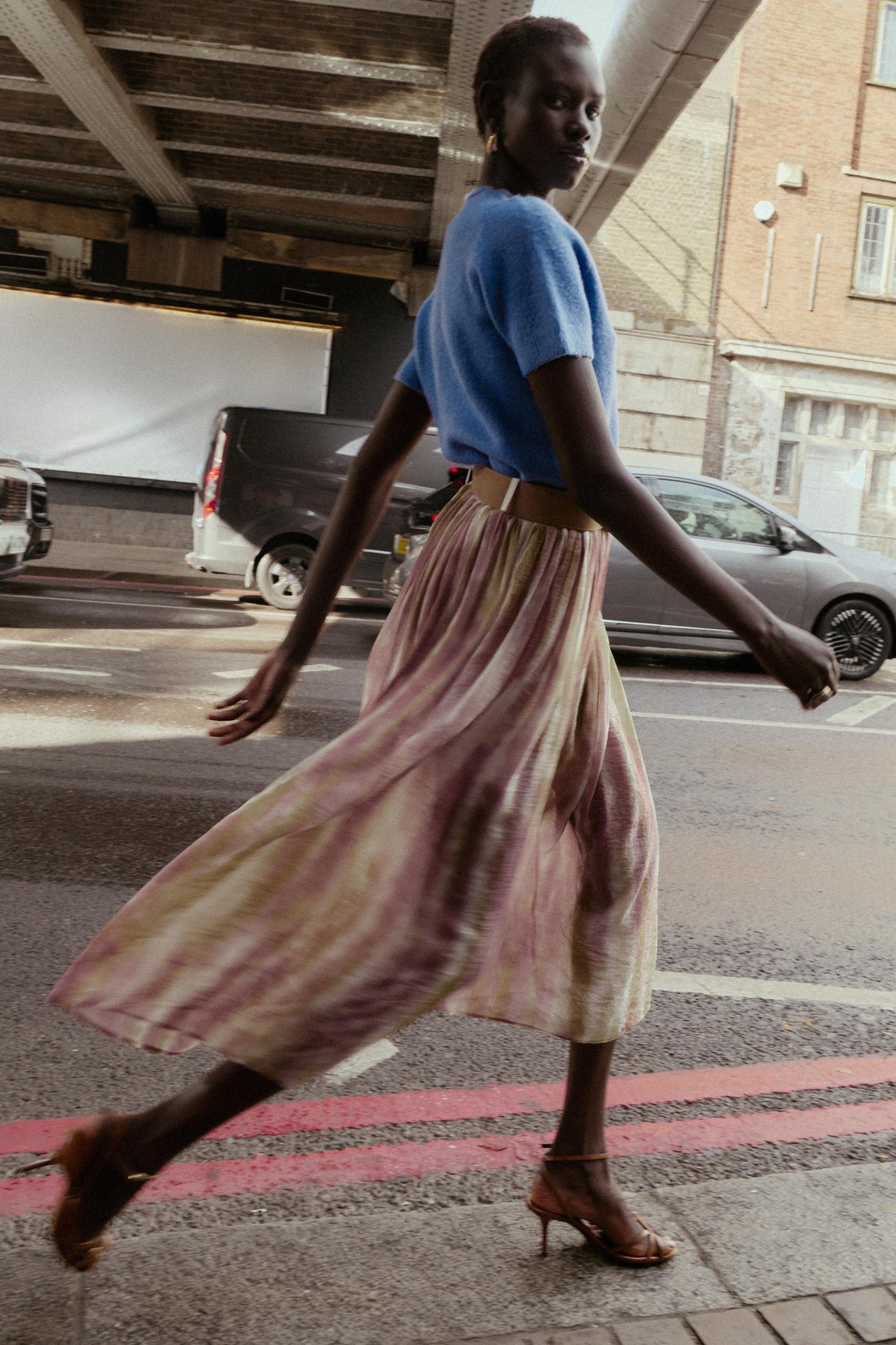 PRINTED MIDI SKIRT