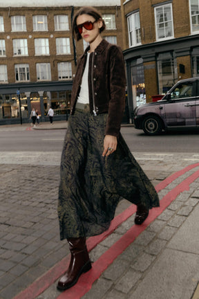 Animal Print Midi Skirt