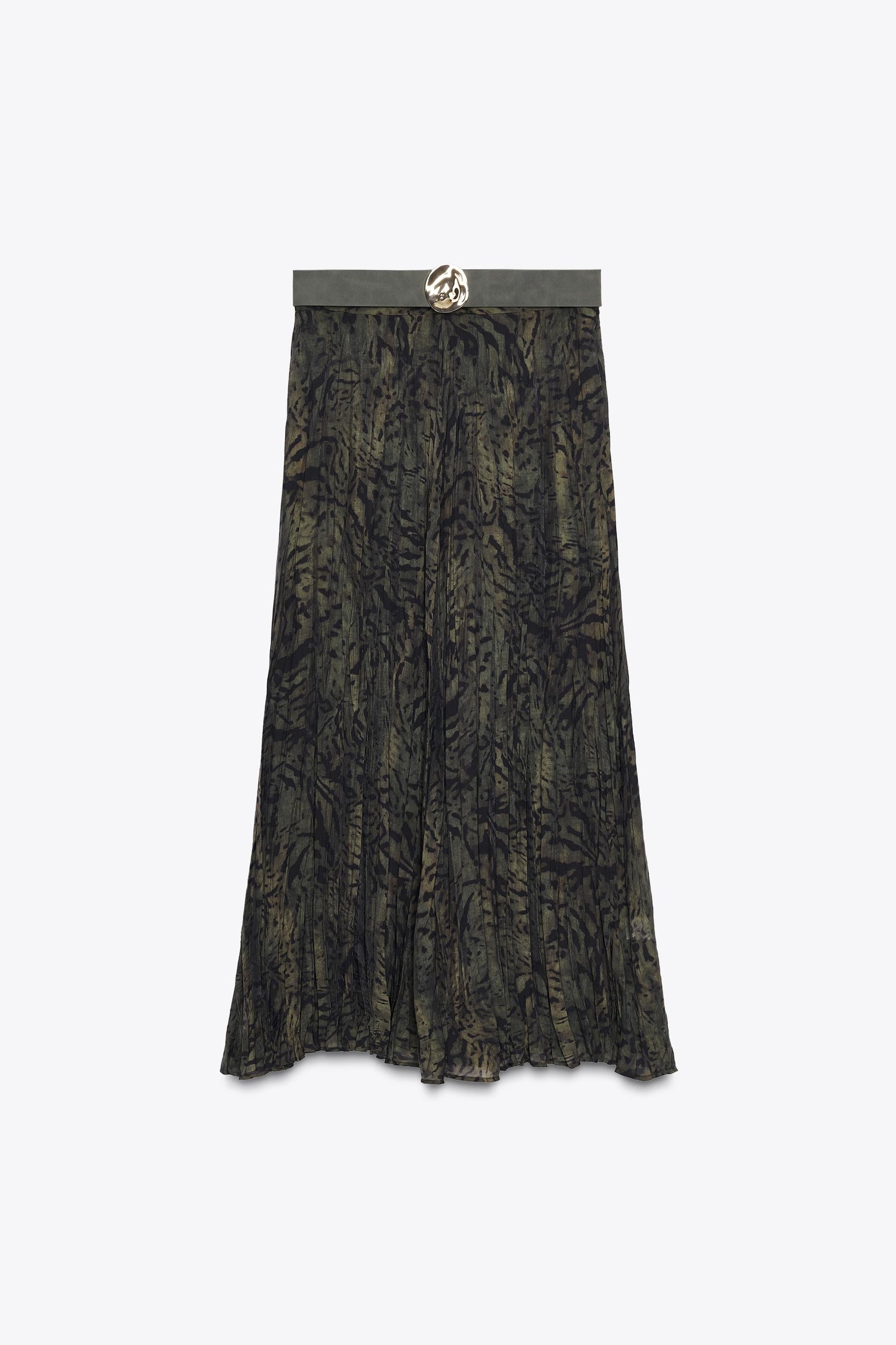 Animal Print Midi Skirt