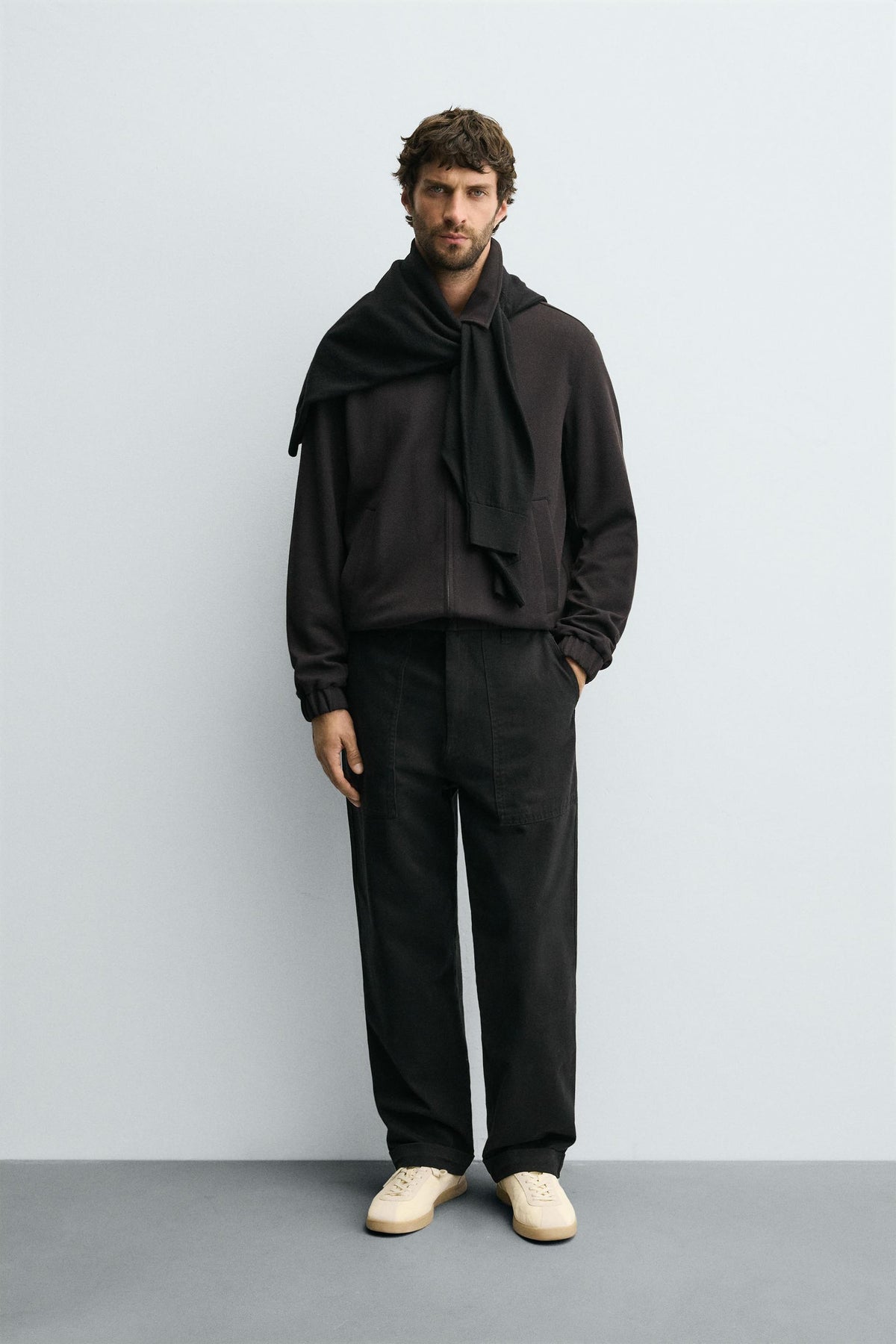 TWILL STRAIGHT-LEG TROUSERS - Image 1