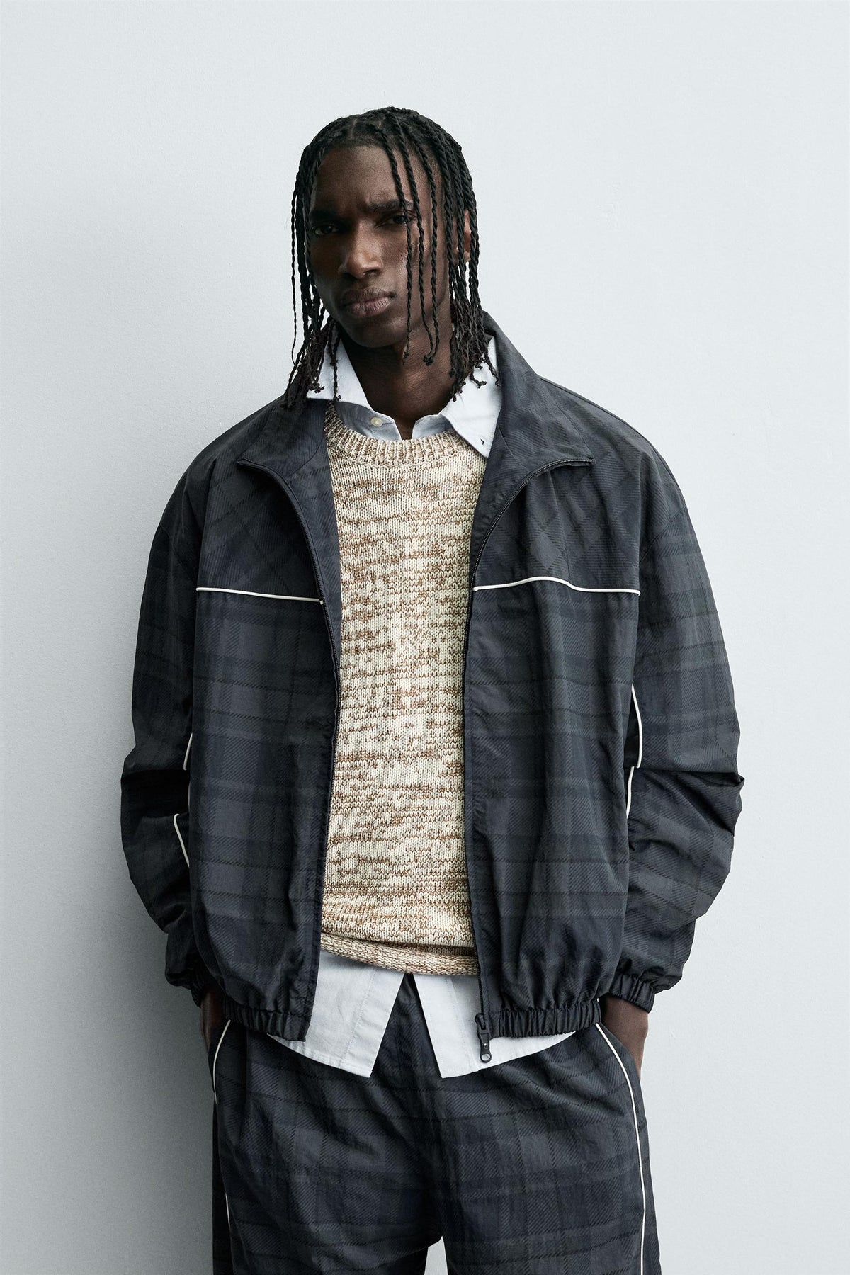 CONTRAST CHECK TECHNICAL JACKET - Image 2