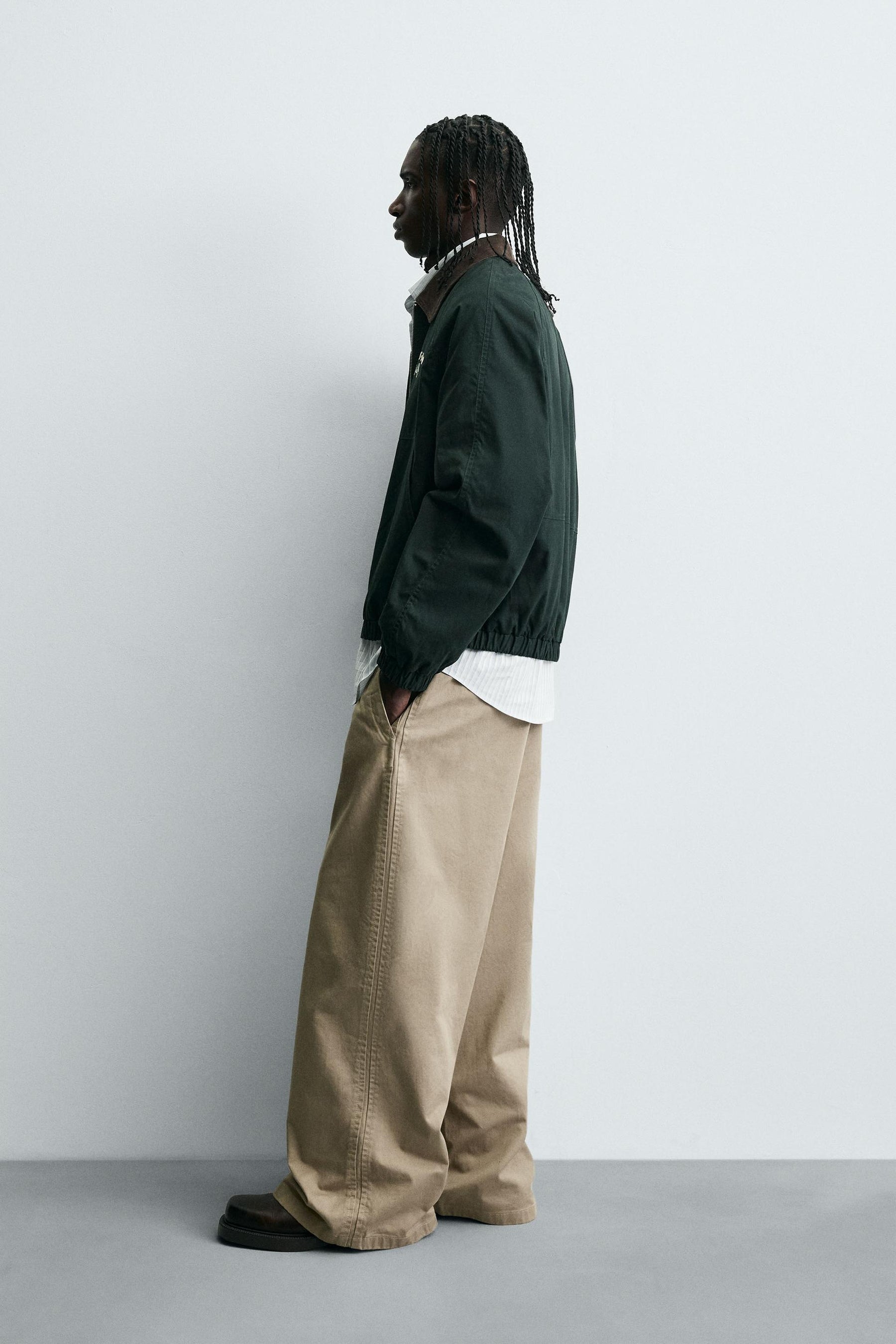 EMBROIDERED CONTRAST COLLAR JACKET - Image 4