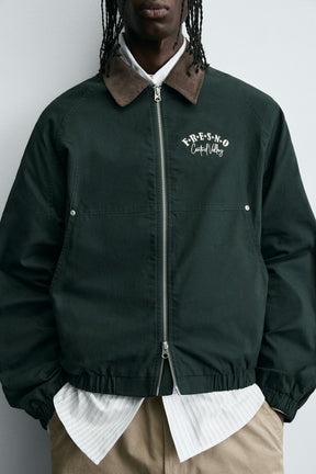 EMBROIDERED CONTRAST COLLAR JACKET - Image 5