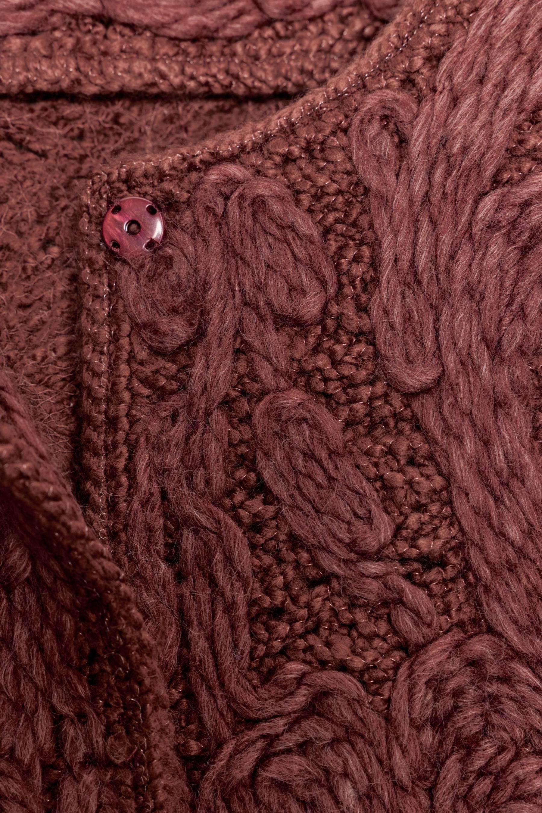 Woll-Makramee-Strickjacke