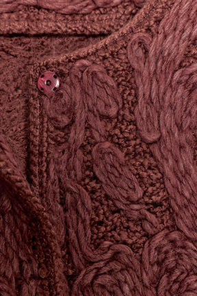 Woll-Makramee-Strickjacke