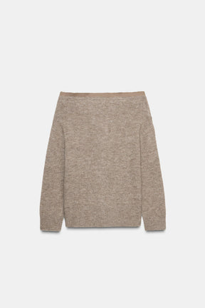 Strickjacke mit U-Boot-Ausschnitt