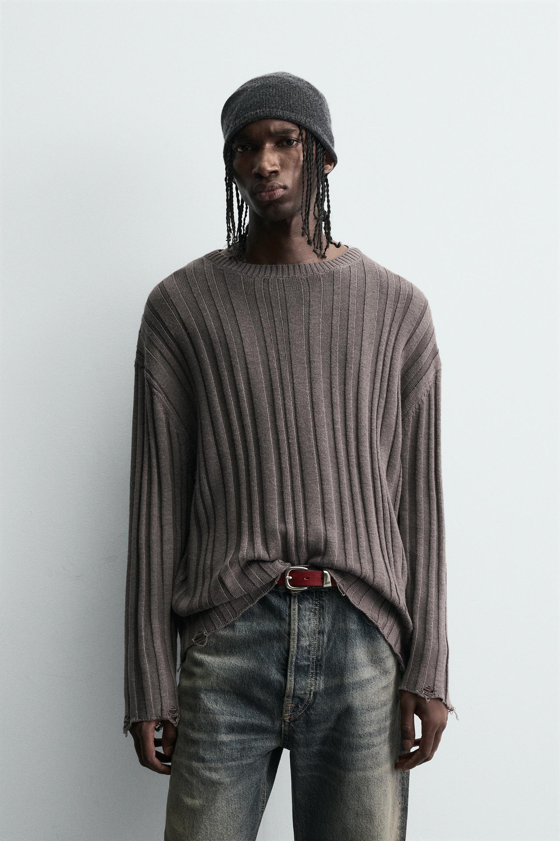 RIBBED OPEN-KNIT SWEATER - Image 2