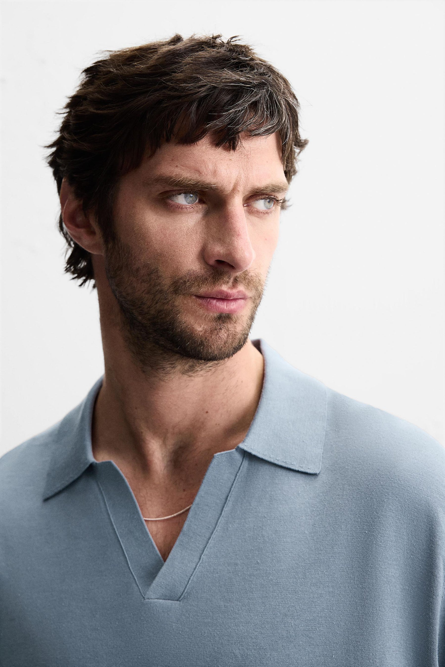 COTTON BLEND KNIT POLO SHIRT - Image 5