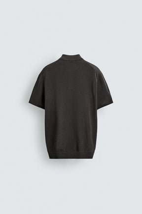 TEXTURED KNIT POLO SHIRT - Image 7