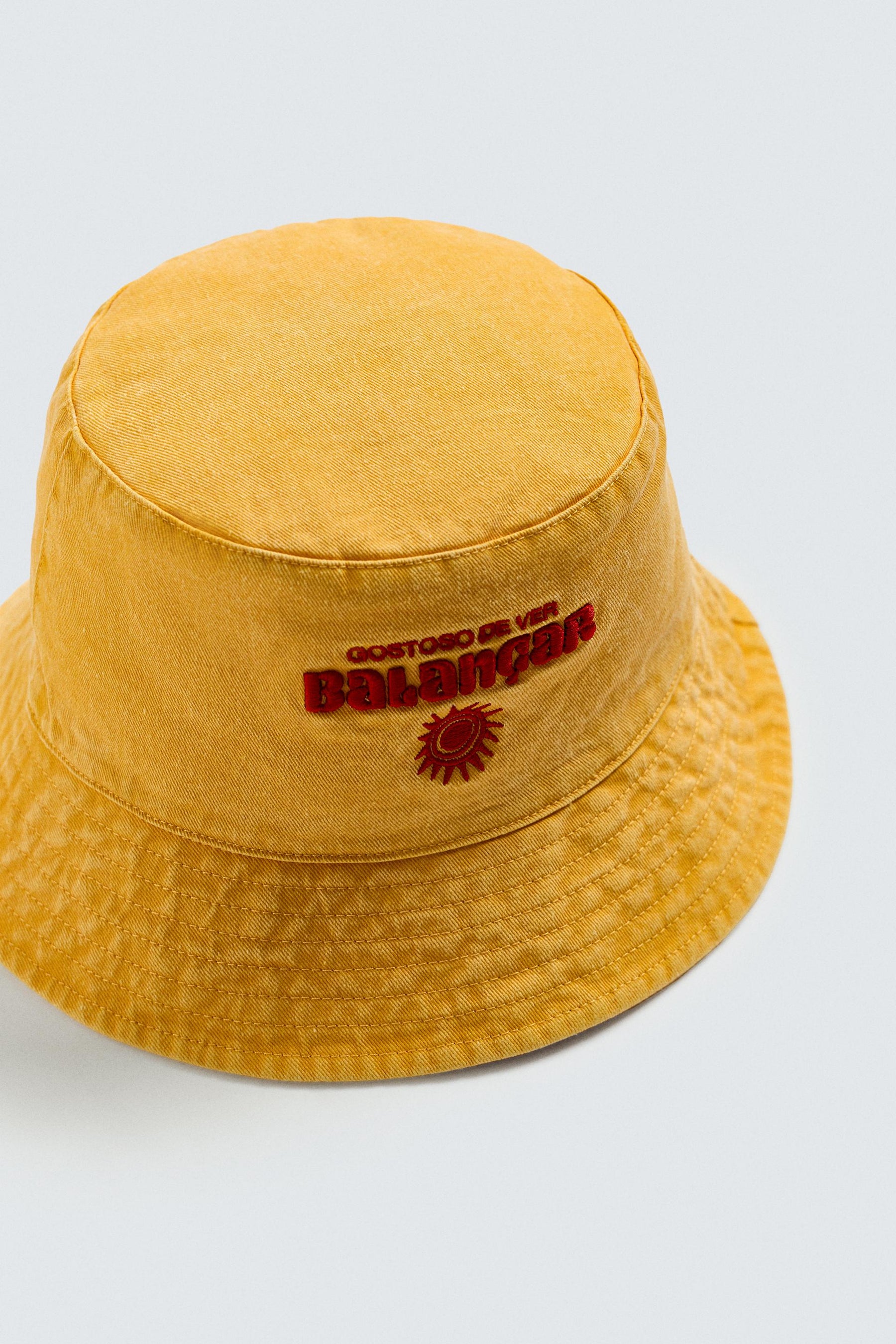 CONTRAST EMBROIDERY BUCKET HAT - Image 6