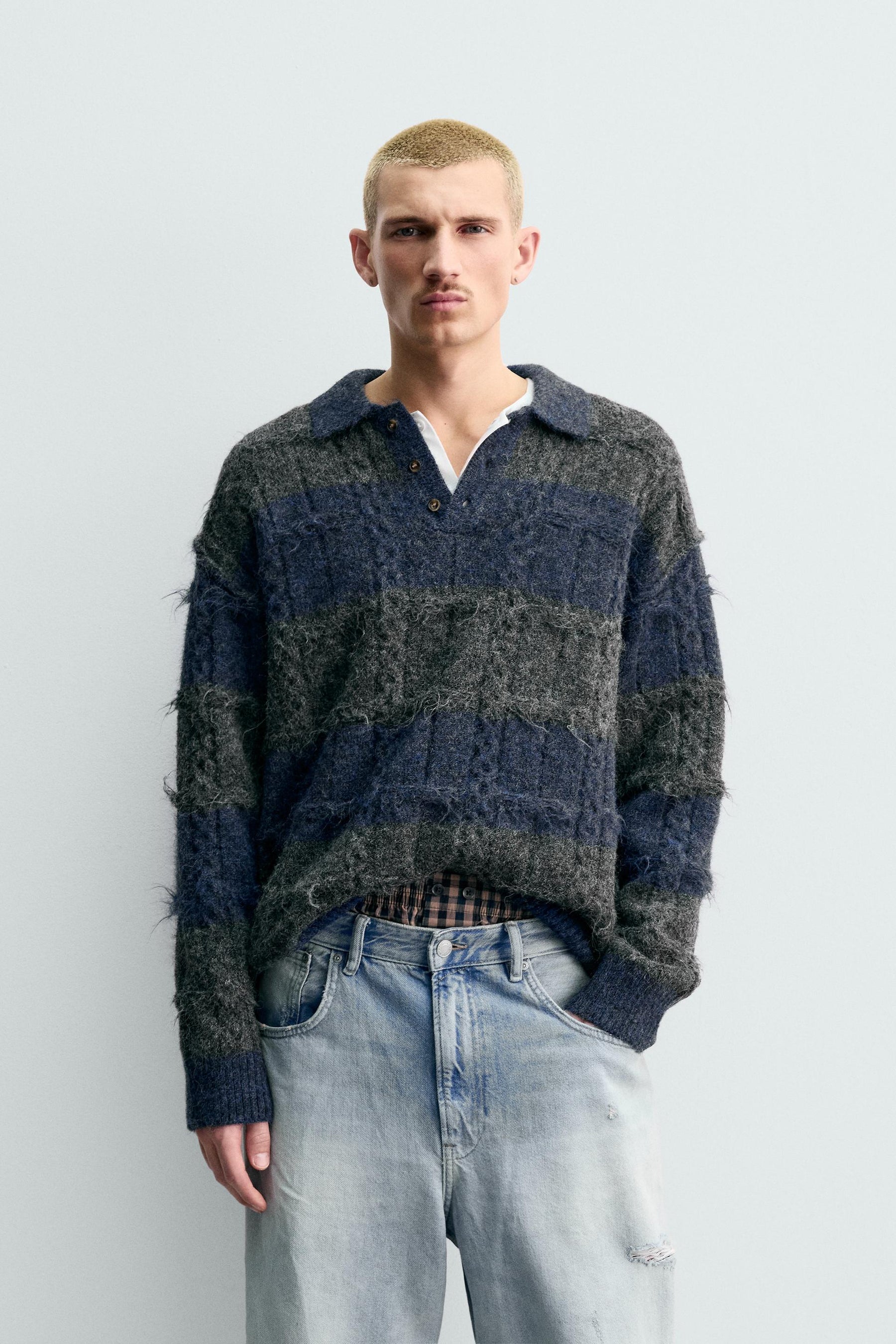 Striped Jacquard Polo