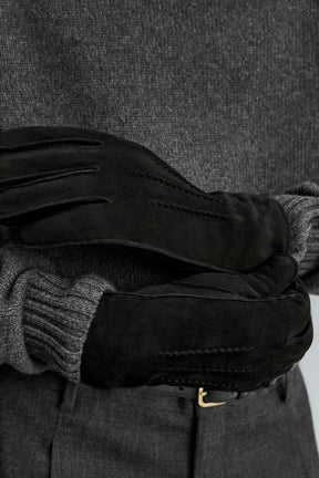 CONTRAST LEATHER GLOVES - Image 2