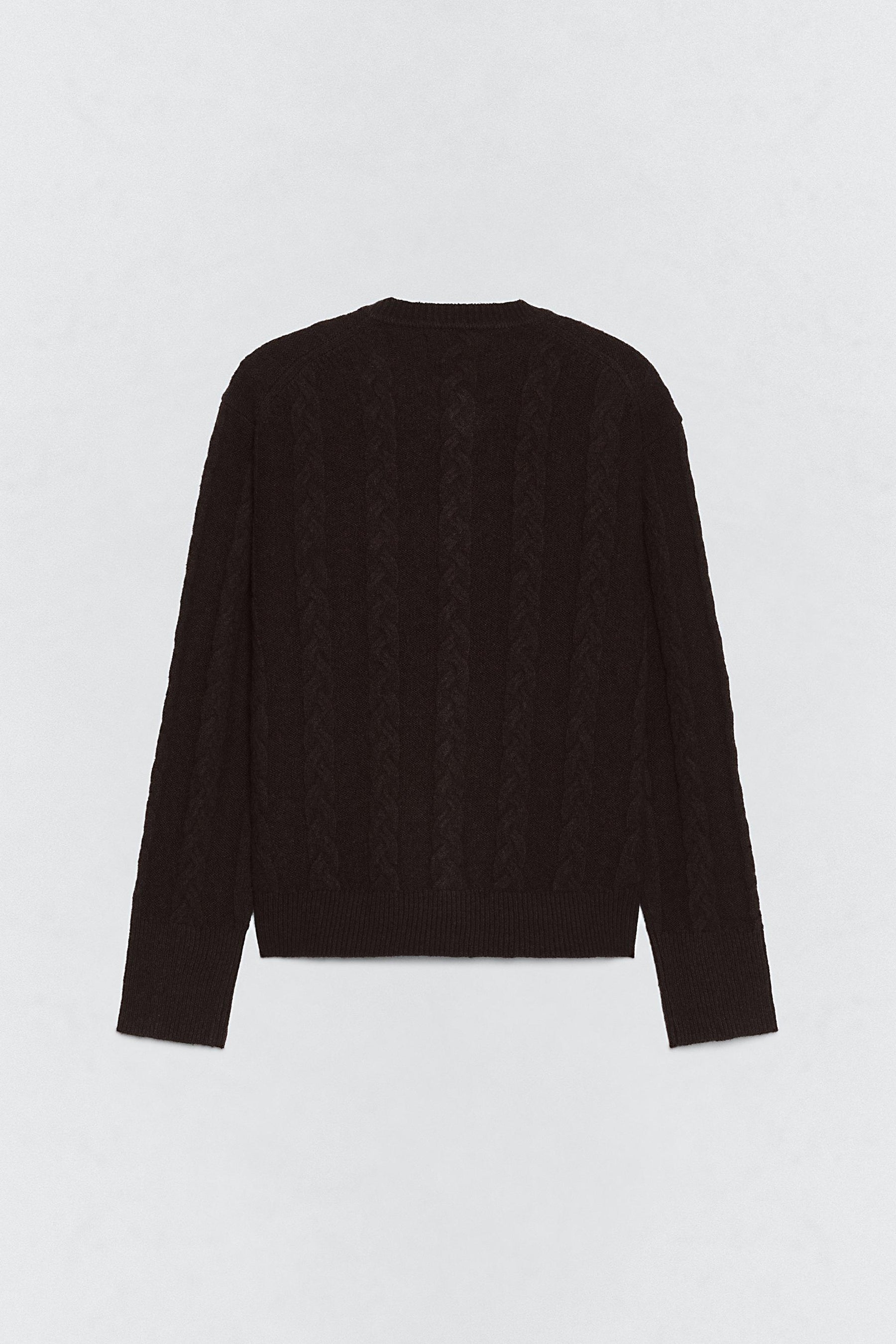 Braided Wool Cardigan