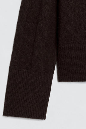 Braided Wool Cardigan