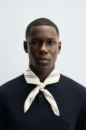 CONTRAST EMBROIDERY BANDANA - Image 1
