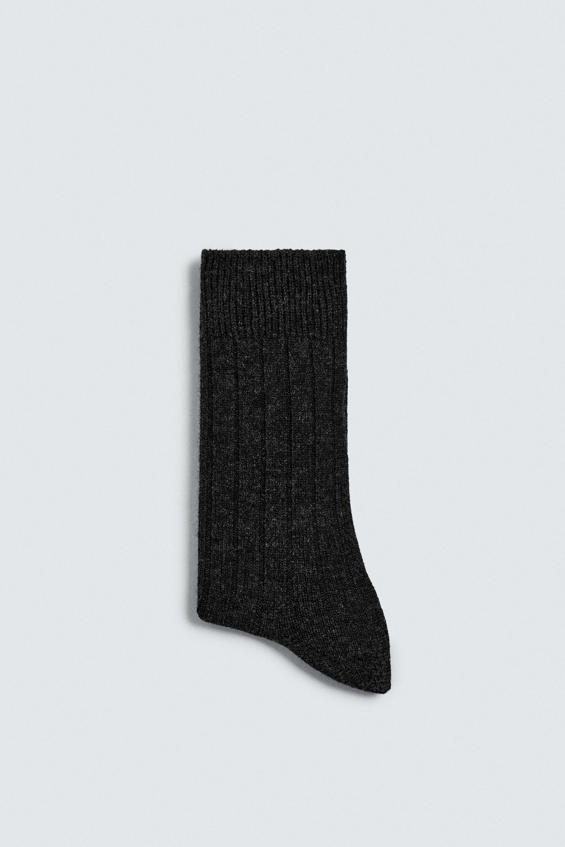 Wool Ribbed Socks