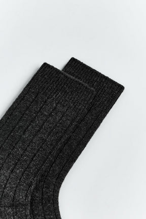 Wool Ribbed Socks