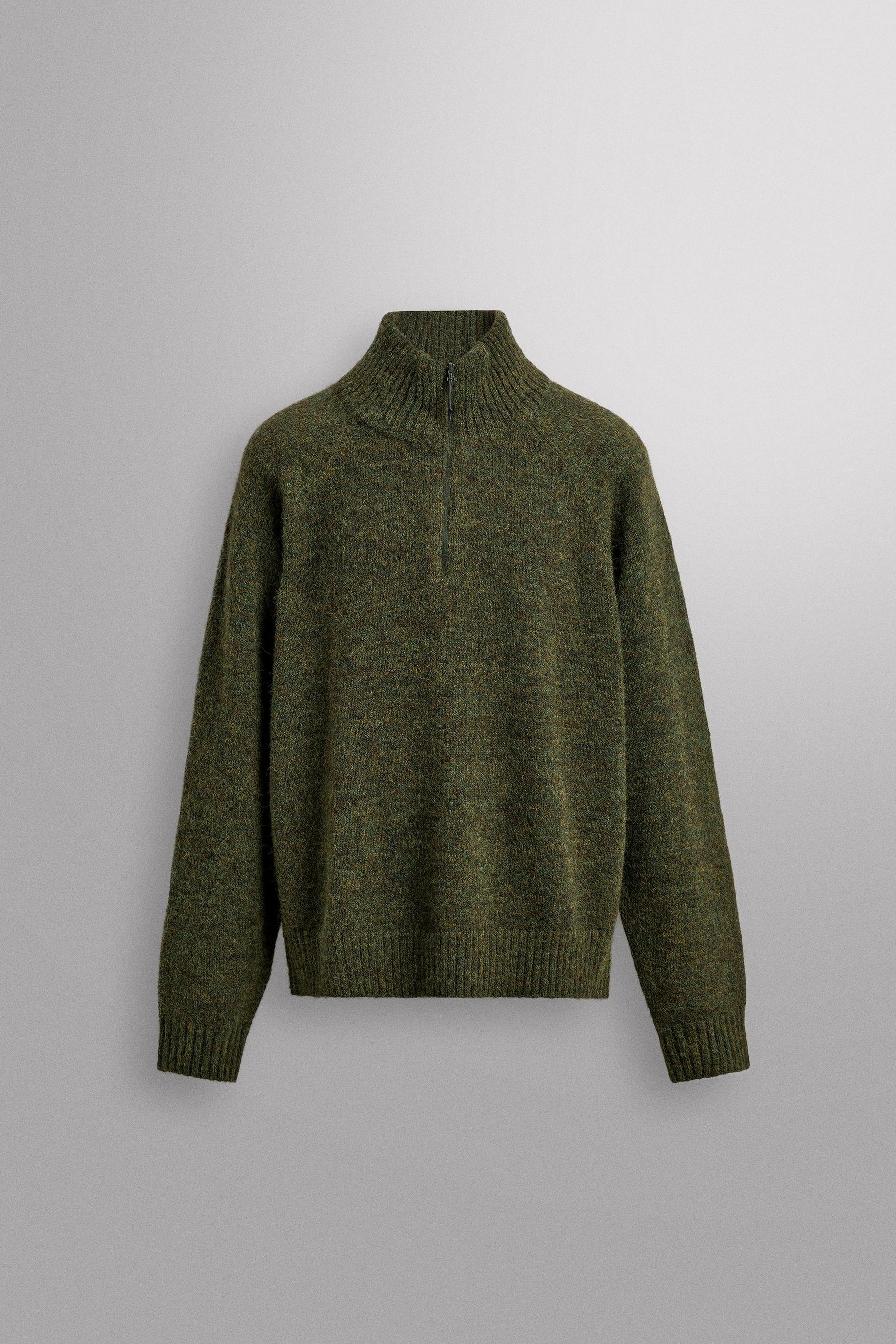 Wollpullover mit Reißverschluss