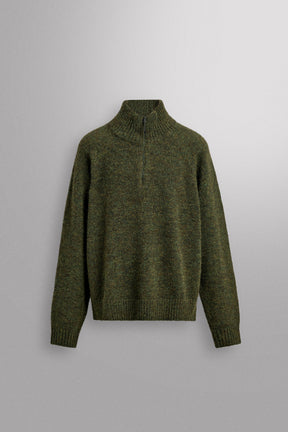 Wollpullover mit Reißverschluss