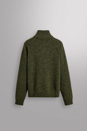 Wollpullover mit Reißverschluss