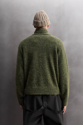 Wollpullover mit Reißverschluss
